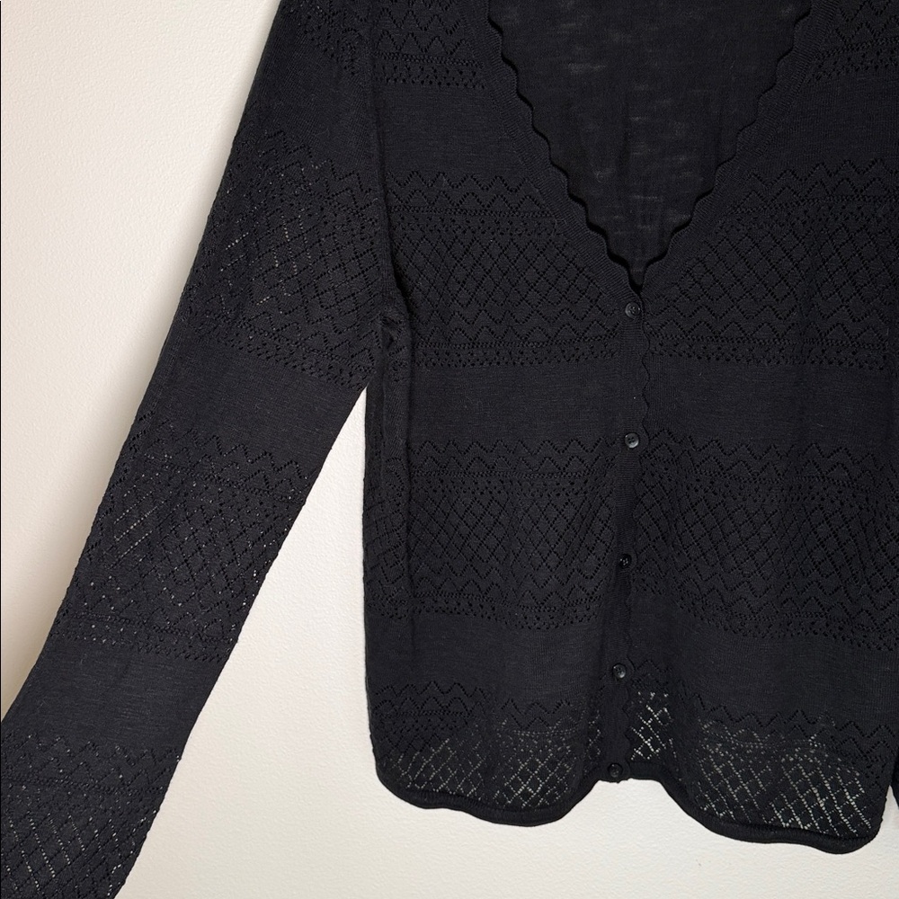 Frye Black Button Up Western Fairy Grunge Cardigan - Picture 3 of 4